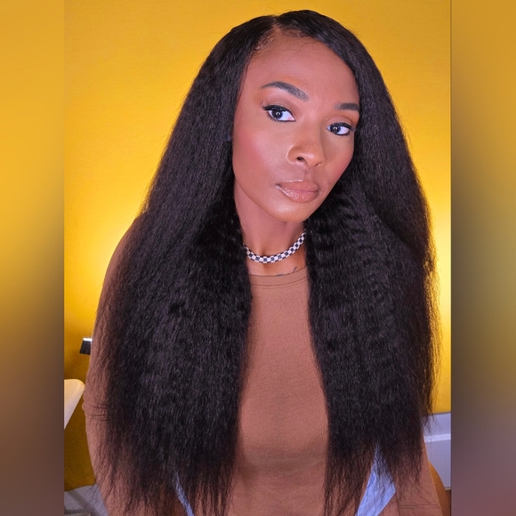 Kinky Straight Human Hair Wig - Picture 5 of 6